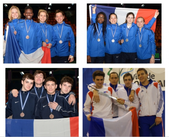 Escrime :  4 Isérois en Championnat d’Europe, 4 médailles pour la France !